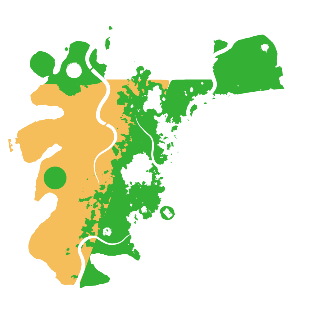 Biome Rust Map: Procedural Map, Size: 3700, Seed: 19889