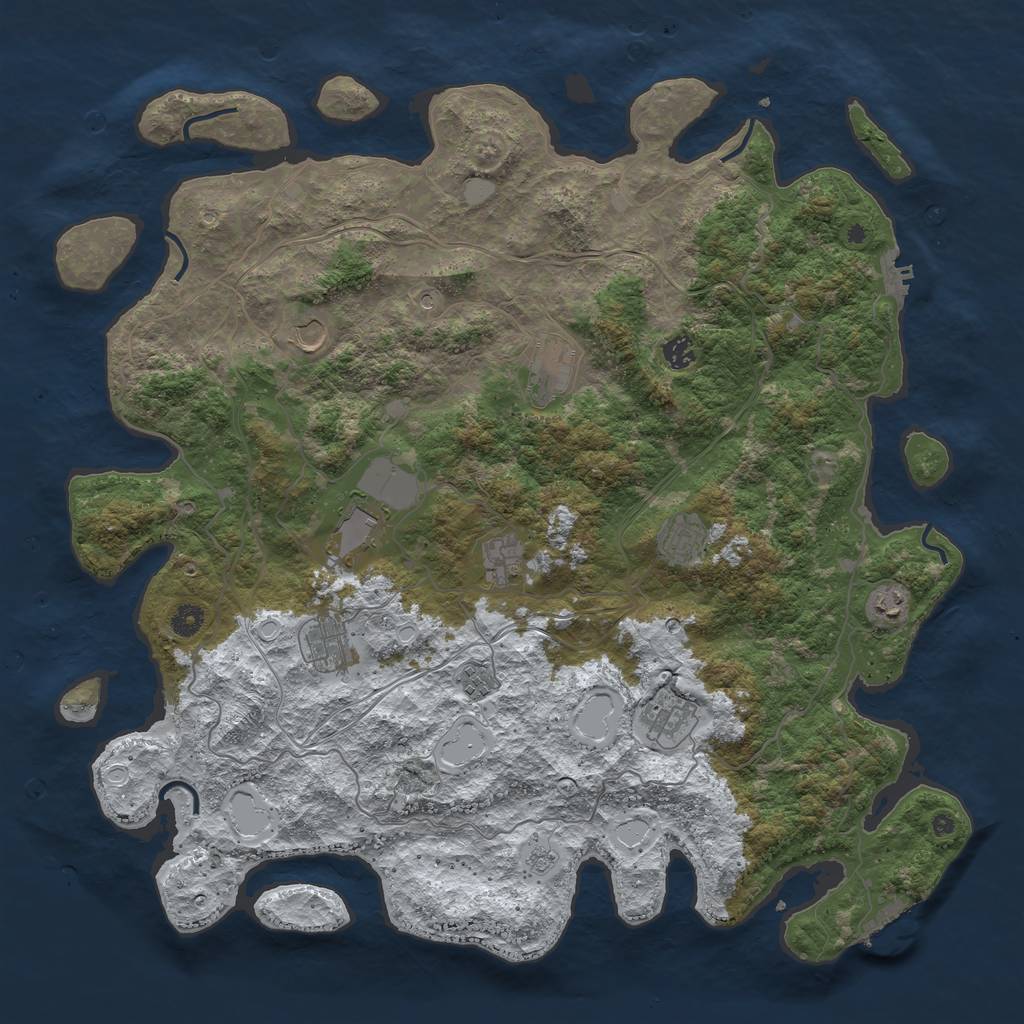 Rust Map: Procedural Map, Size: 4700, Seed: 158, 19 Monuments