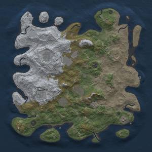 Thumbnail Rust Map: Procedural Map, Size: 4100, Seed: 12, 18 Monuments