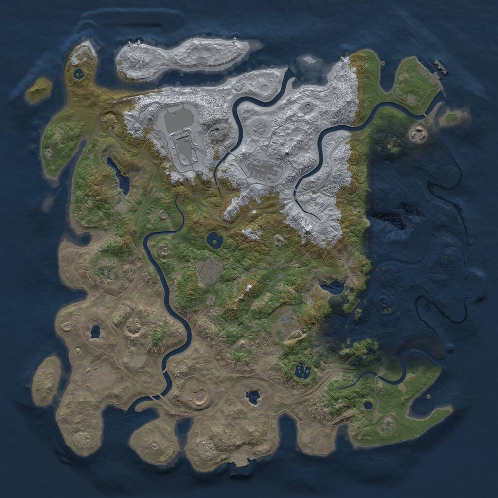 Rust Map: Procedural Map, Size: 4650, Seed: 5052022, 16 Monuments