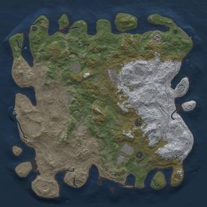 Thumbnail Rust Map: Procedural Map, Size: 4500, Seed: 1789996068, 20 Monuments