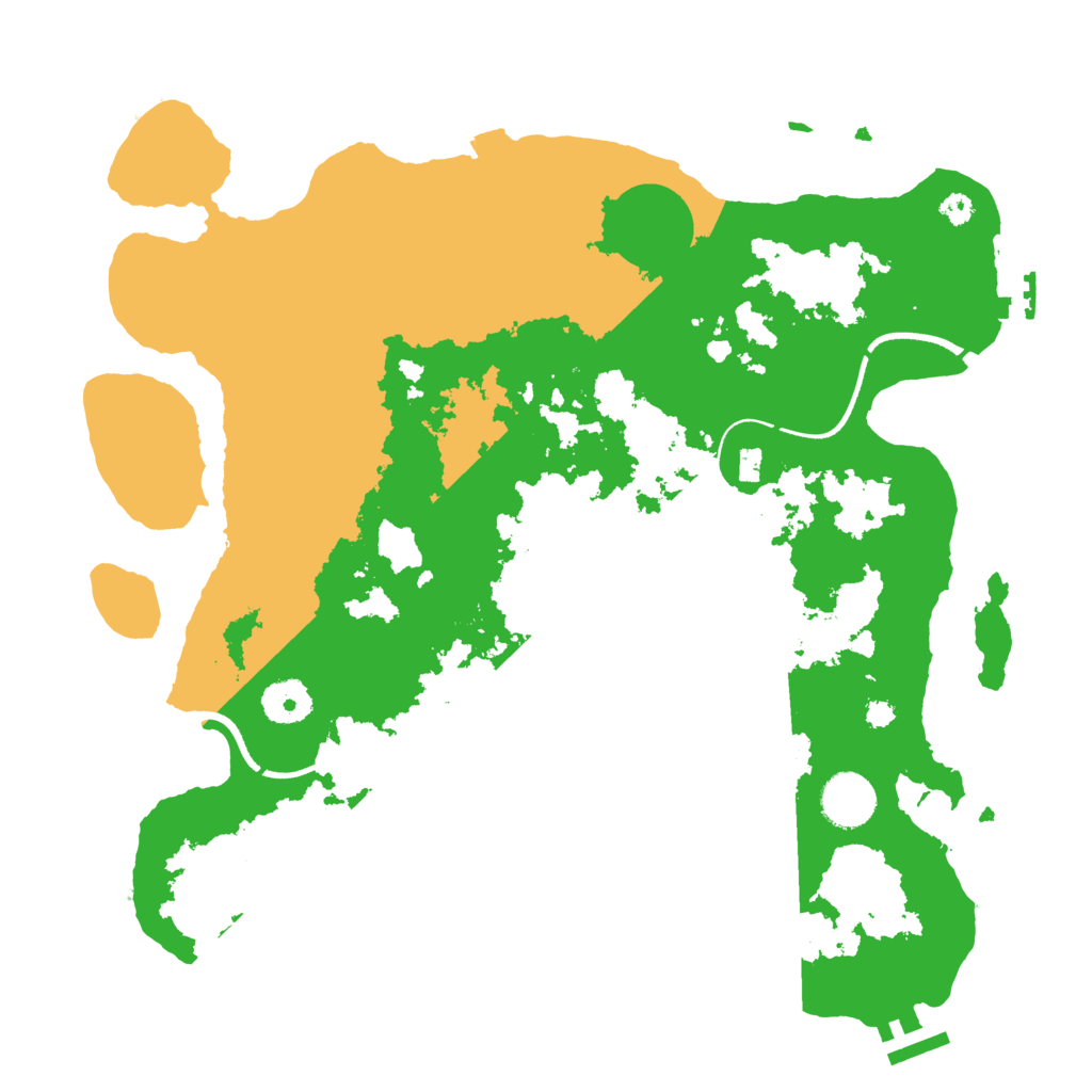 Biome Rust Map: Procedural Map, Size: 3500, Seed: 1043643062
