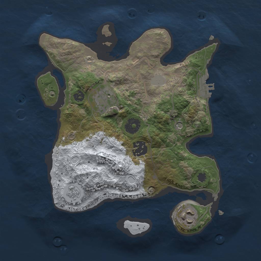 Rust Map: Procedural Map, Size: 2500, Seed: 1542674685, 11 Monuments