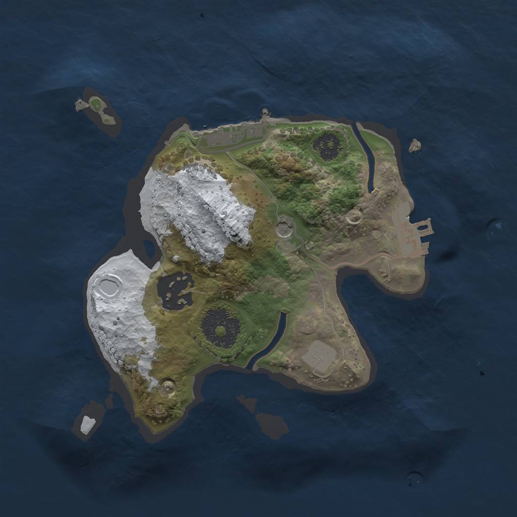 Rust Map: Procedural Map, Size: 2000, Seed: 6523587, 9 Monuments
