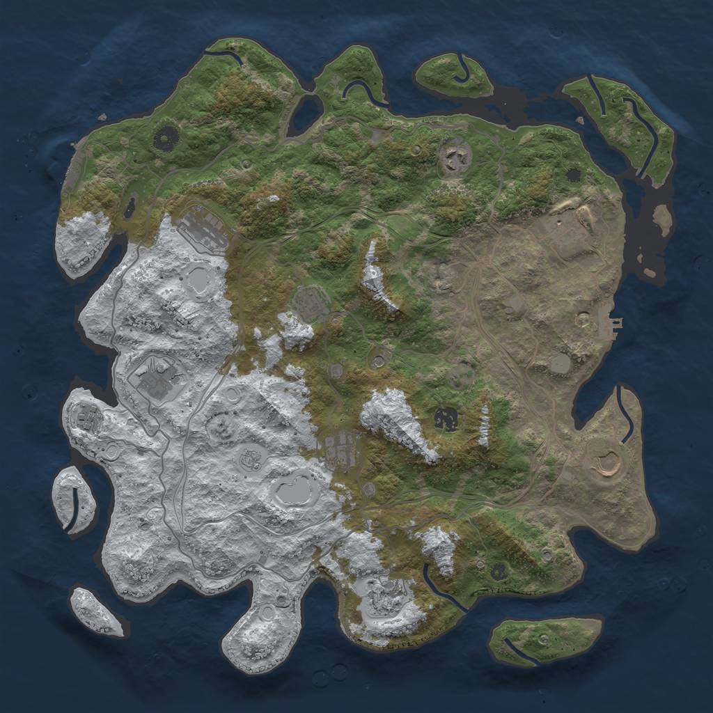 Rust Map: Procedural Map, Size: 4250, Seed: 1154530749, 19 Monuments