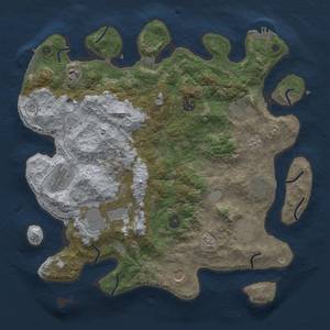 Thumbnail Rust Map: Procedural Map, Size: 3850, Seed: 1990171461, 18 Monuments