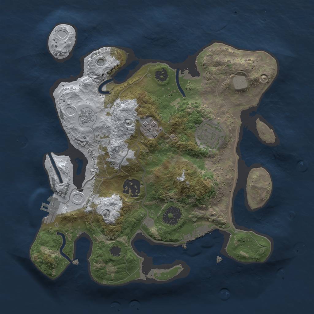 Rust Map: Procedural Map, Size: 2550, Seed: 397967, 11 Monuments