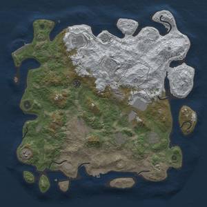 Thumbnail Rust Map: Procedural Map, Size: 4000, Seed: 3213445, 18 Monuments