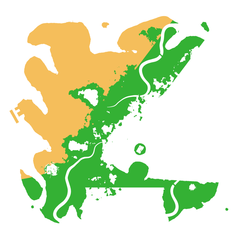 Biome Rust Map: Procedural Map, Size: 3500, Seed: 6400
