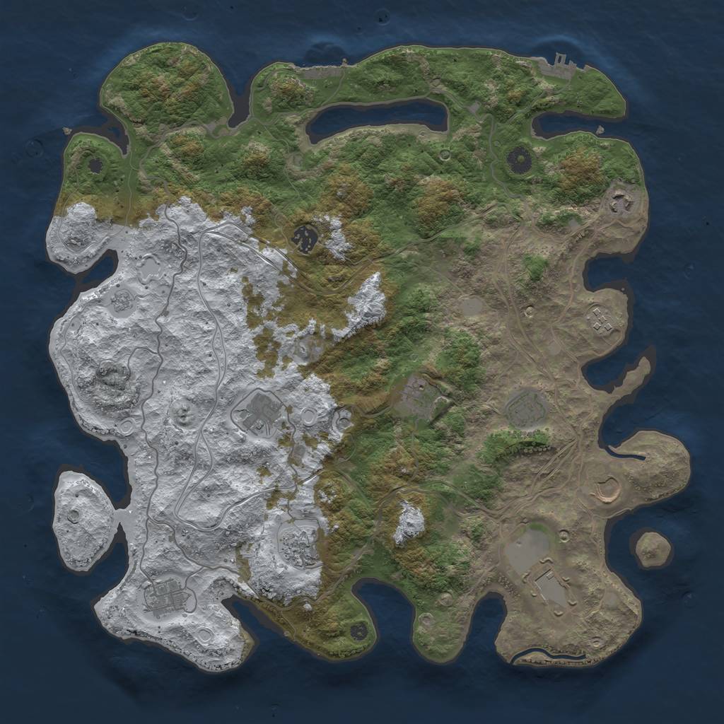 Rust Map: Procedural Map, Size: 4250, Seed: 1634505322, 19 Monuments
