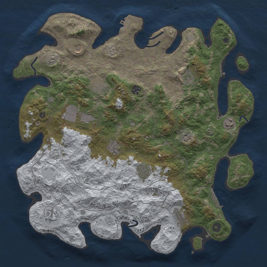 Rust Map: Procedural Map, Size: 4250, Seed: 2941950, 20 Monuments