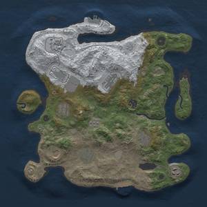 Thumbnail Rust Map: Procedural Map, Size: 3500, Seed: 6633, 19 Monuments