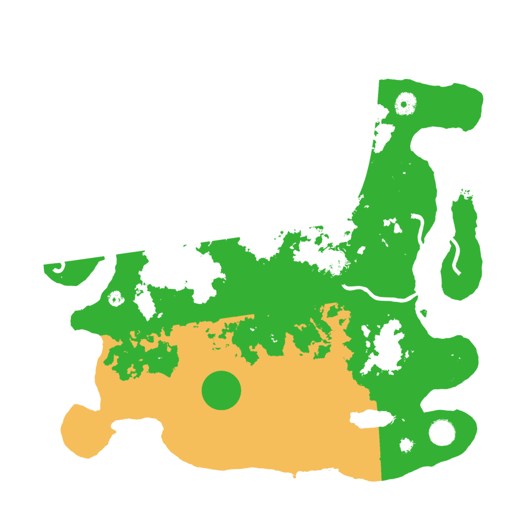 Biome Rust Map: Procedural Map, Size: 3500, Seed: 6633