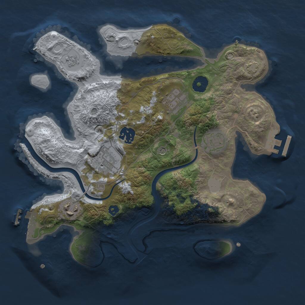 Rust Map: Procedural Map, Size: 2900, Seed: 715350386, 11 Monuments