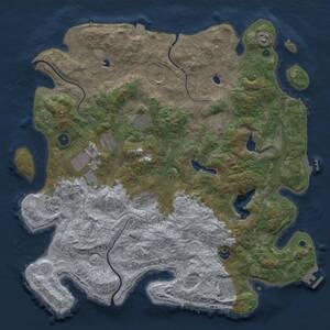 Thumbnail Rust Map: Procedural Map, Size: 4550, Seed: 2147483647, 17 Monuments