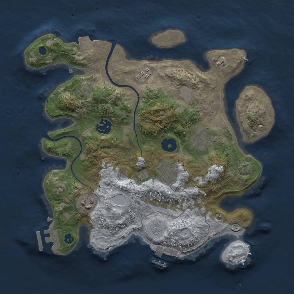 Rust Map: Procedural Map, Size: 3000, Seed: 337208404, 11 Monuments