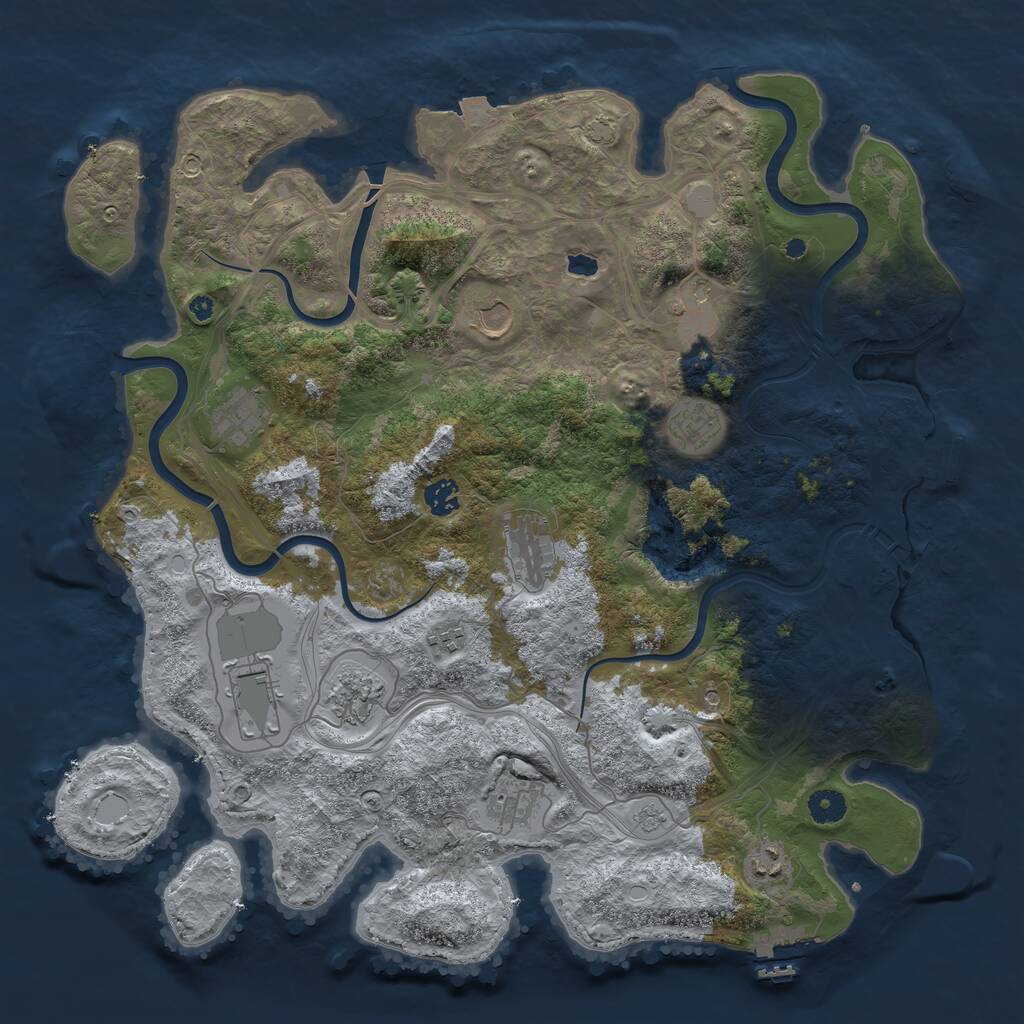 Rust Map: Procedural Map, Size: 4250, Seed: 98898, 17 Monuments