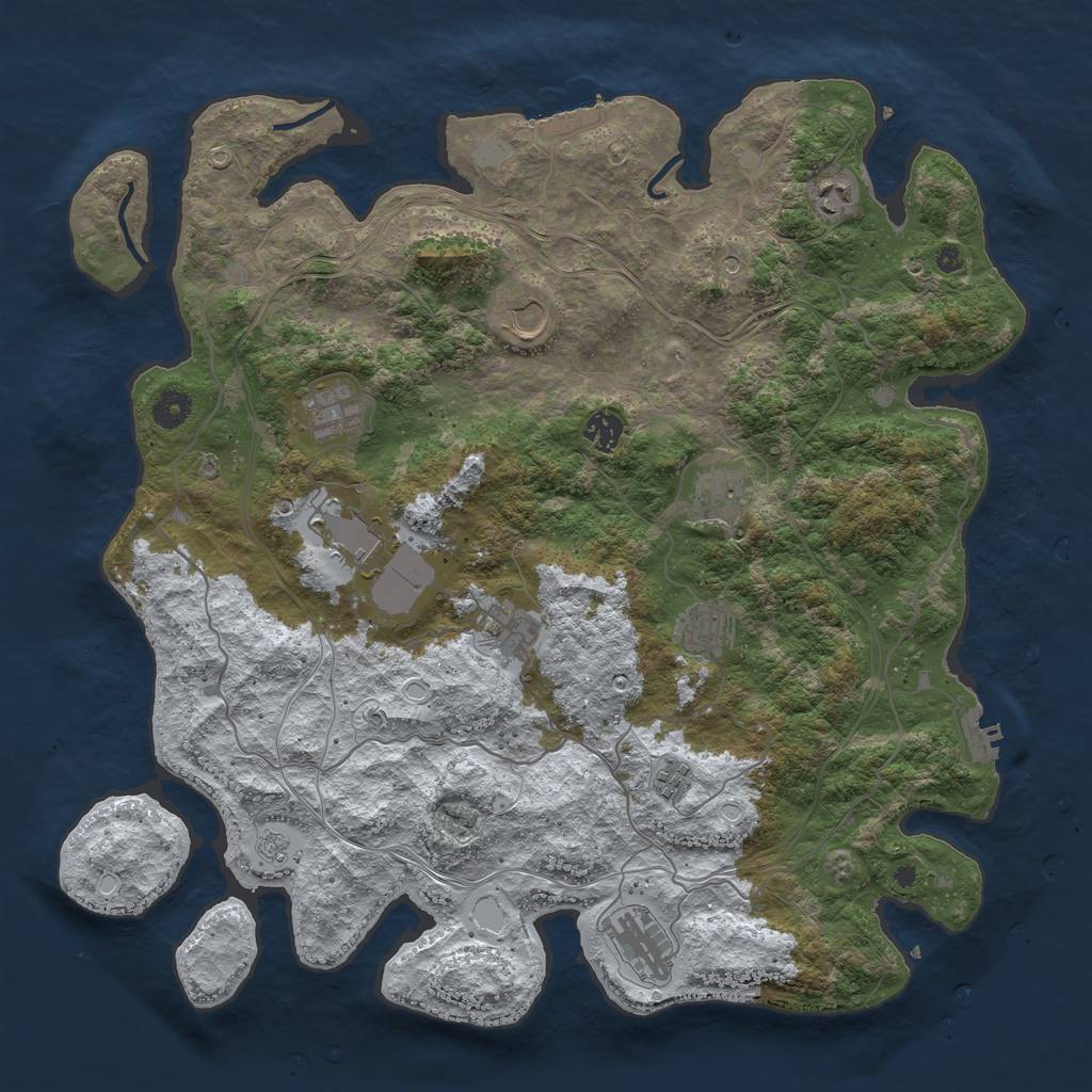 Rust Map: Procedural Map, Size: 4250, Seed: 98898, 19 Monuments