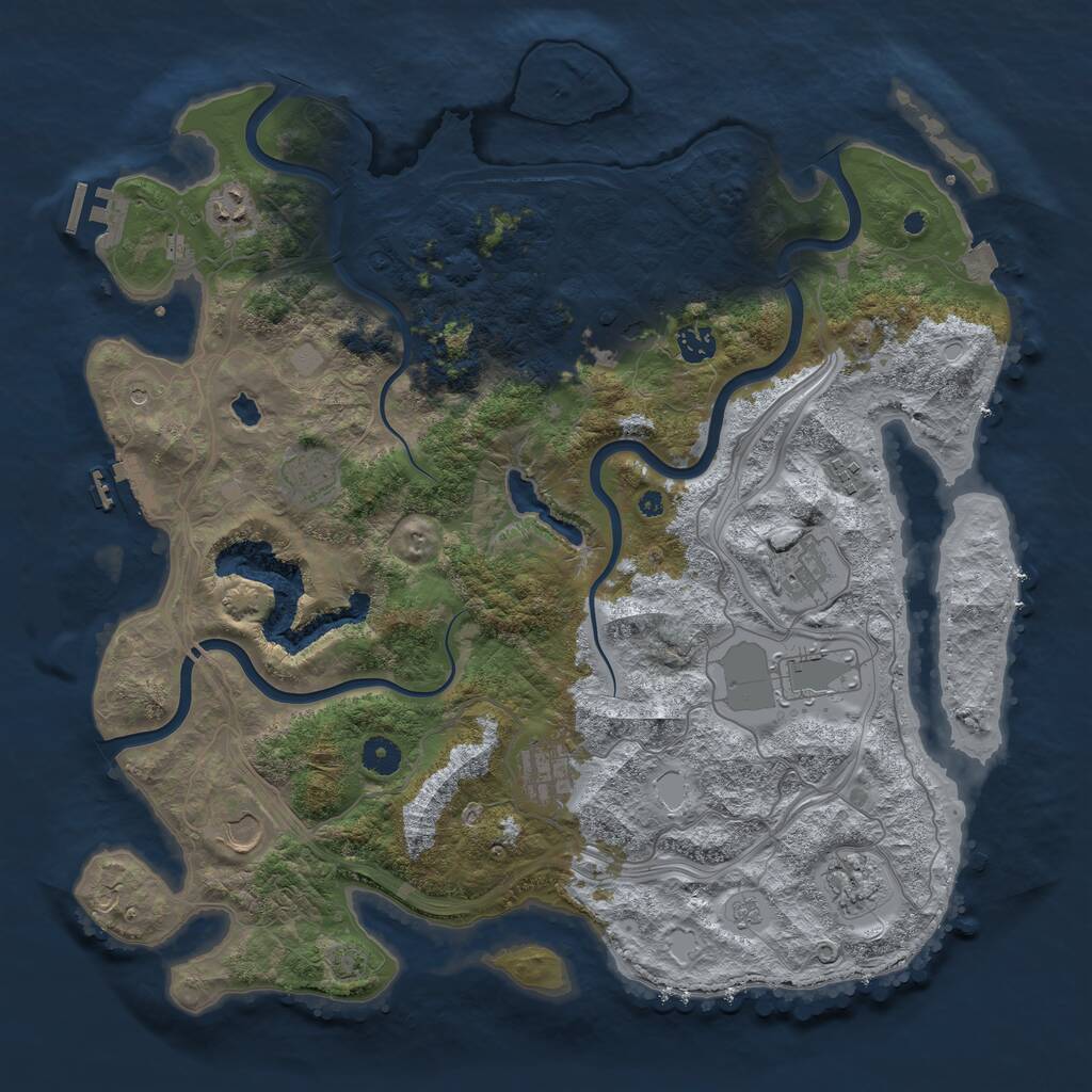 Rust Map: Procedural Map, Size: 4250, Seed: 98765432, 16 Monuments