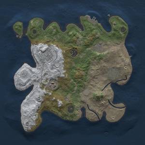 Thumbnail Rust Map: Procedural Map, Size: 3000, Seed: 7242, 14 Monuments