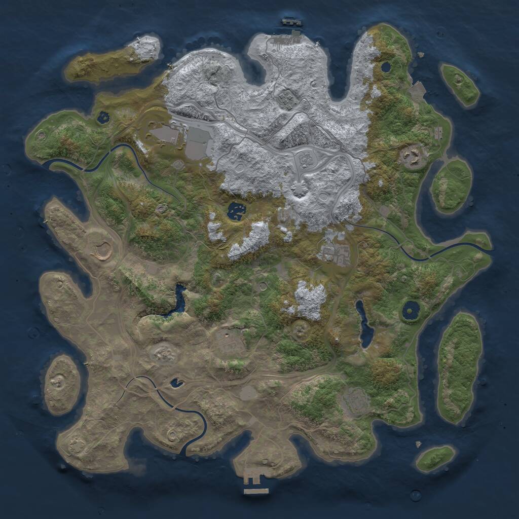 Rust Map: Procedural Map, Size: 4250, Seed: 1668325101, 14 Monuments