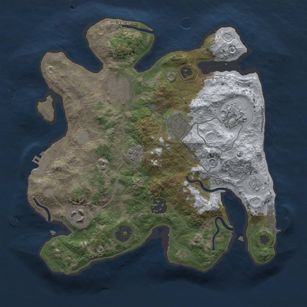 Rust Map: Procedural Map, Size: 2800, Seed: 678449301, 15 Monuments