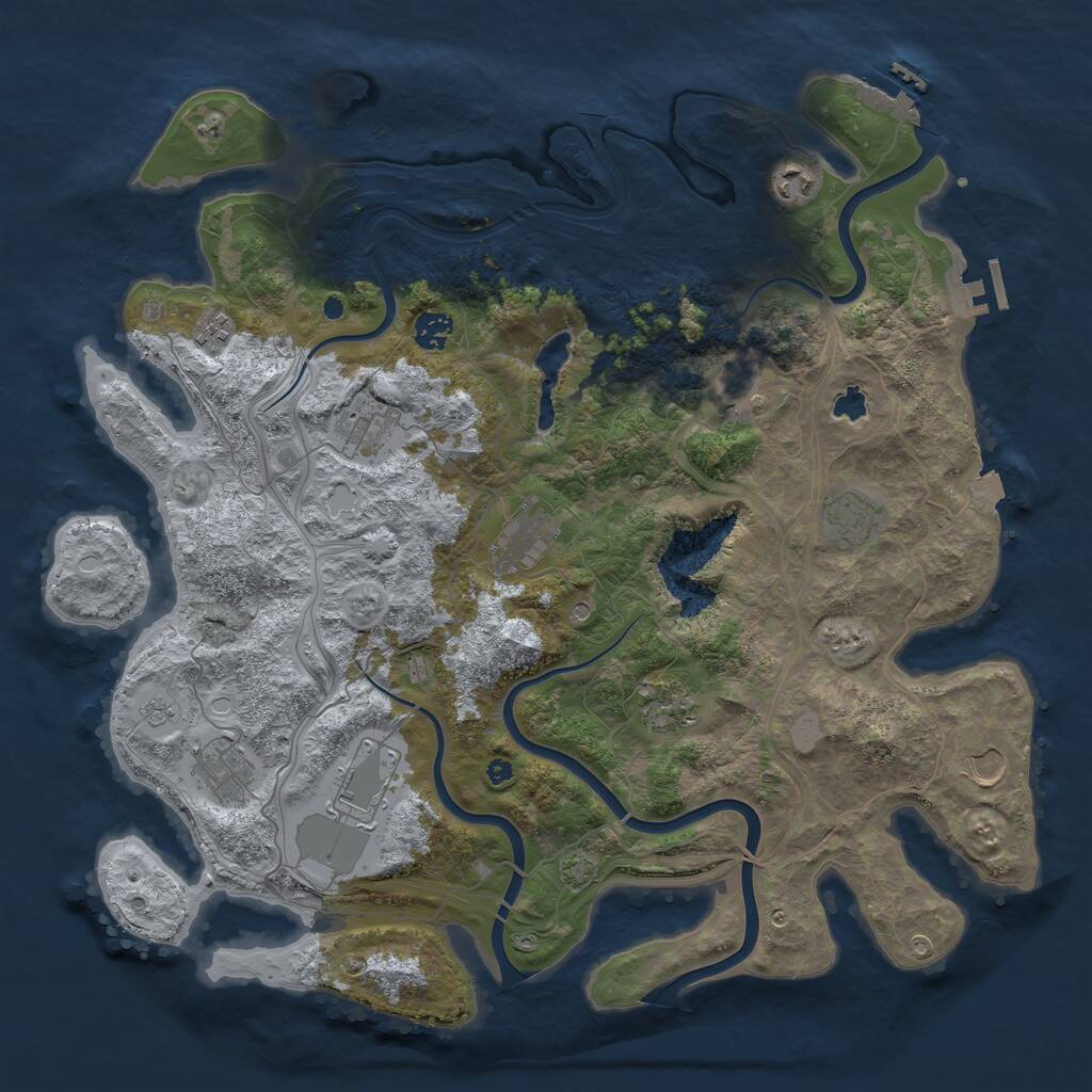 Rust Map: Procedural Map, Size: 4250, Seed: 1537340554, 17 Monuments