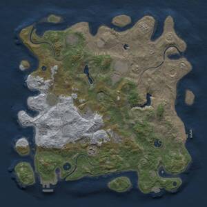 Thumbnail Rust Map: Procedural Map, Size: 4050, Seed: 2121781391, 15 Monuments