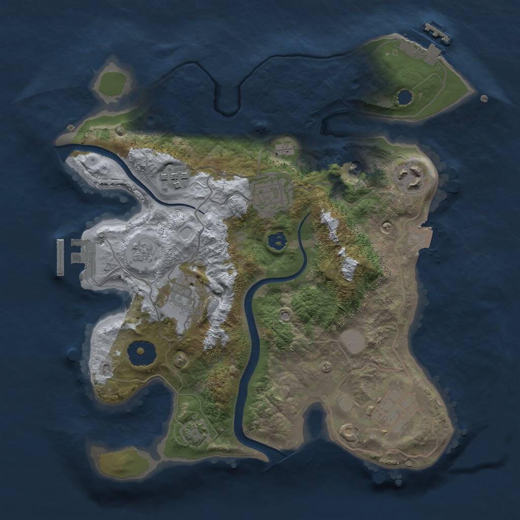 Rust Map: Procedural Map, Size: 2850, Seed: 34178651, 11 Monuments