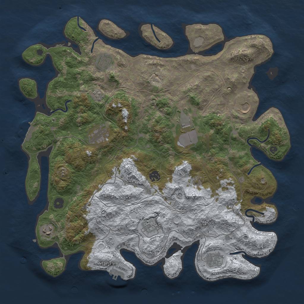 Rust Map: Procedural Map, Size: 4250, Seed: 97534, 18 Monuments