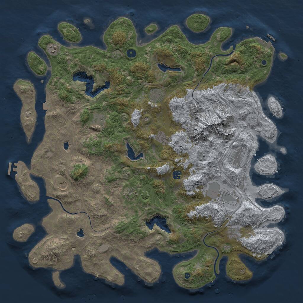 Rust Map: Procedural Map, Size: 5000, Seed: 107791953, 17 Monuments