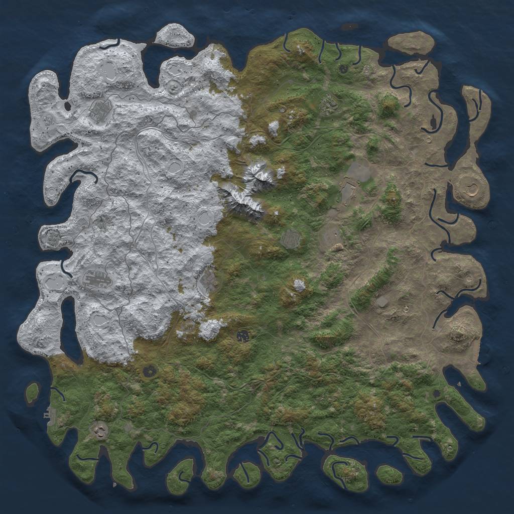 Rust Map: Procedural Map, Size: 6000, Seed: 1339, 20 Monuments