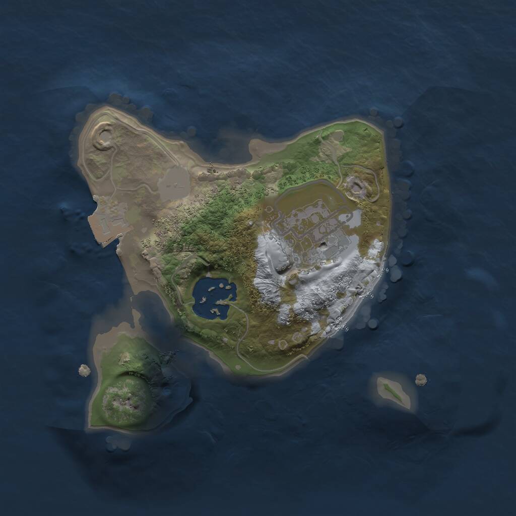 Rust Map: Procedural Map, Size: 1750, Seed: 4, 3 Monuments