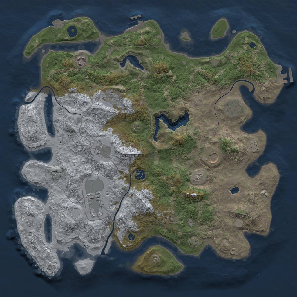 Rust Map: Procedural Map, Size: 4200, Seed: 6730, 15 Monuments