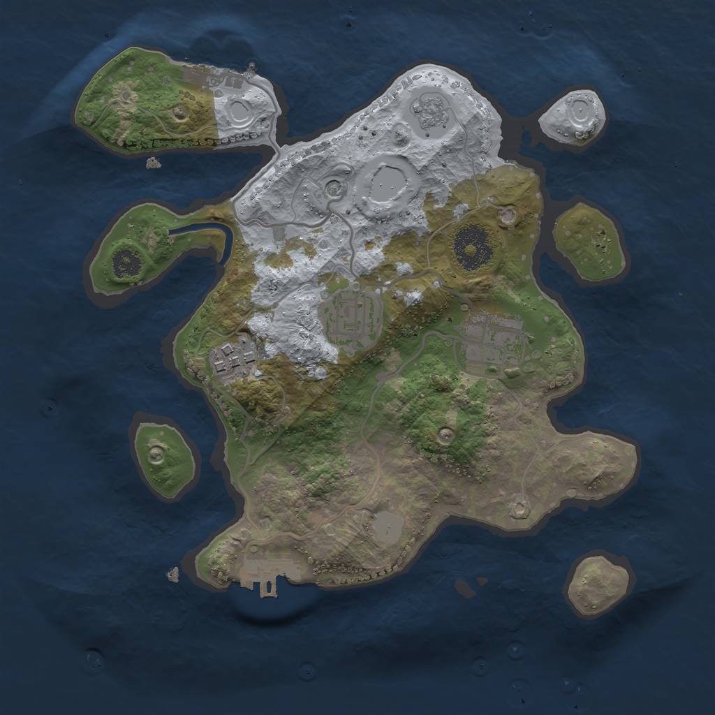 Rust Map: Procedural Map, Size: 2600, Seed: 65, 12 Monuments