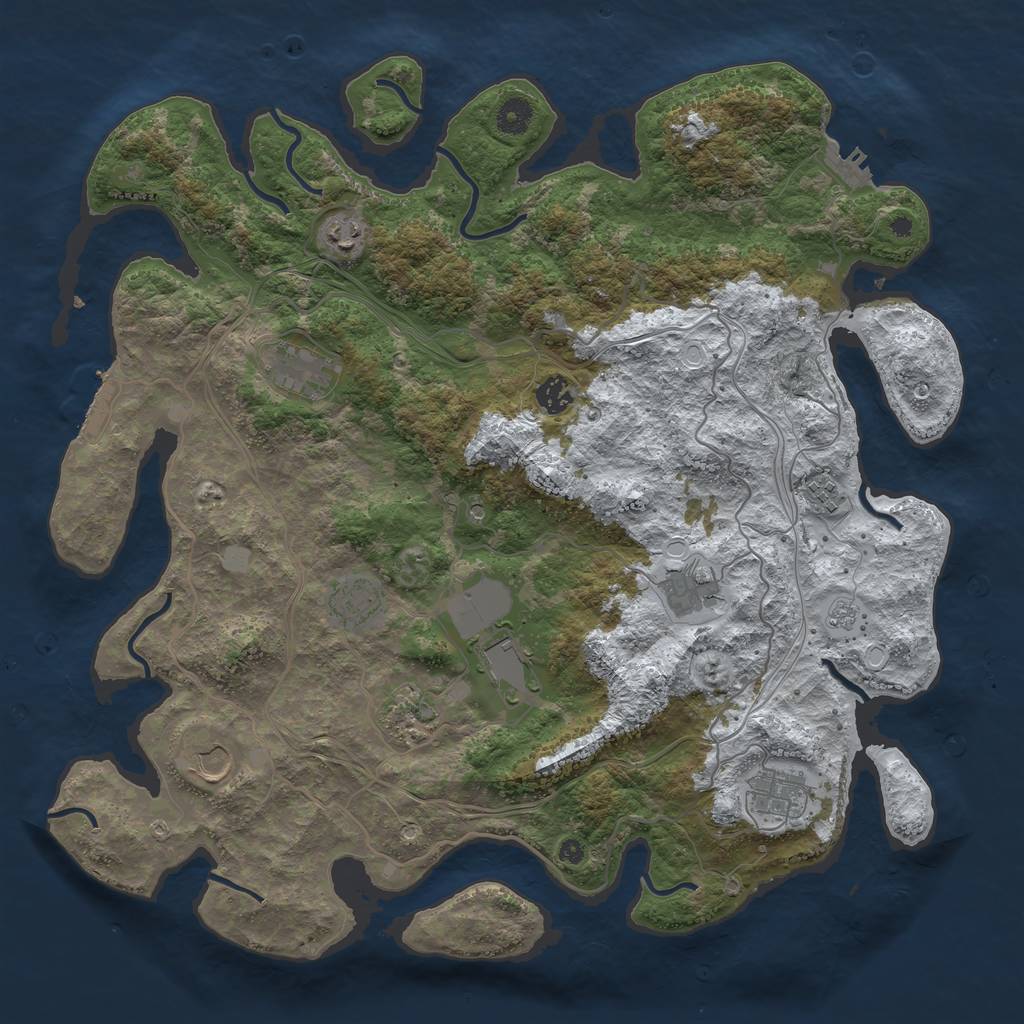 Rust Map: Procedural Map, Size: 4250, Seed: 781997, 19 Monuments