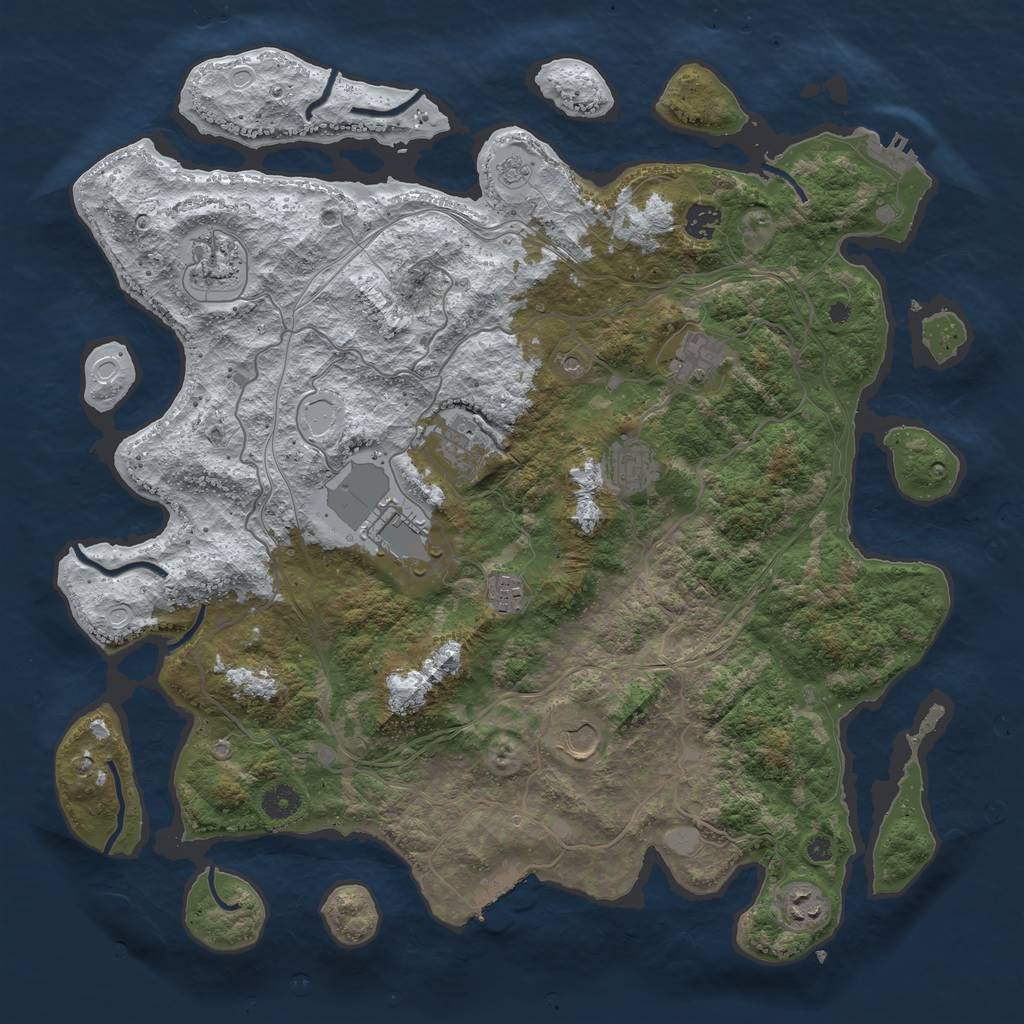 Rust Map: Procedural Map, Size: 4250, Seed: 182248, 18 Monuments