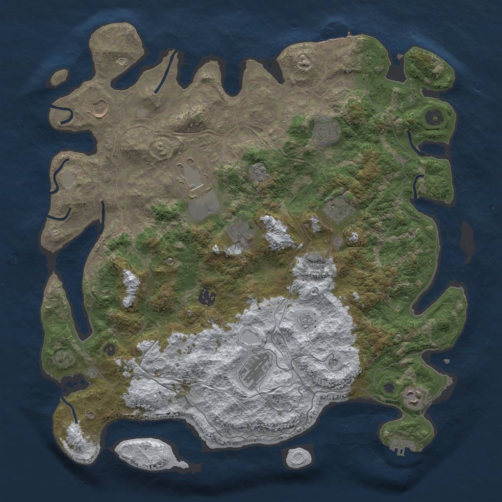 Rust Map: Procedural Map, Size: 4250, Seed: 797750, 18 Monuments