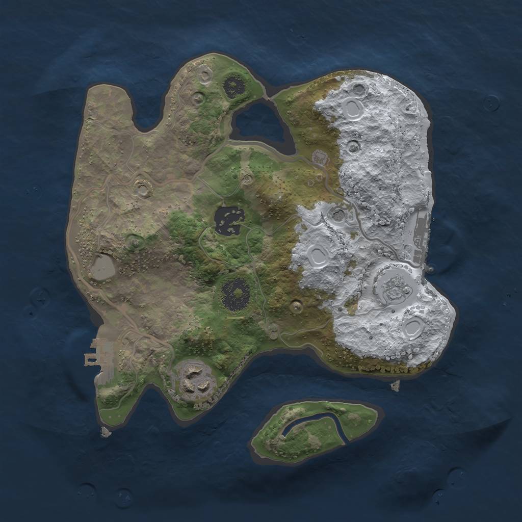 Rust Map: Procedural Map, Size: 2500, Seed: 640, 11 Monuments