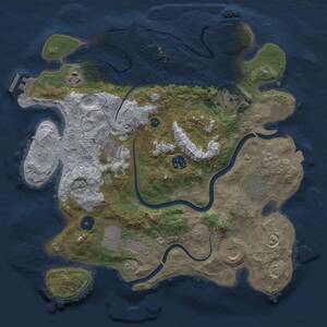 Thumbnail Rust Map: Procedural Map, Size: 3500, Seed: 83492, 14 Monuments