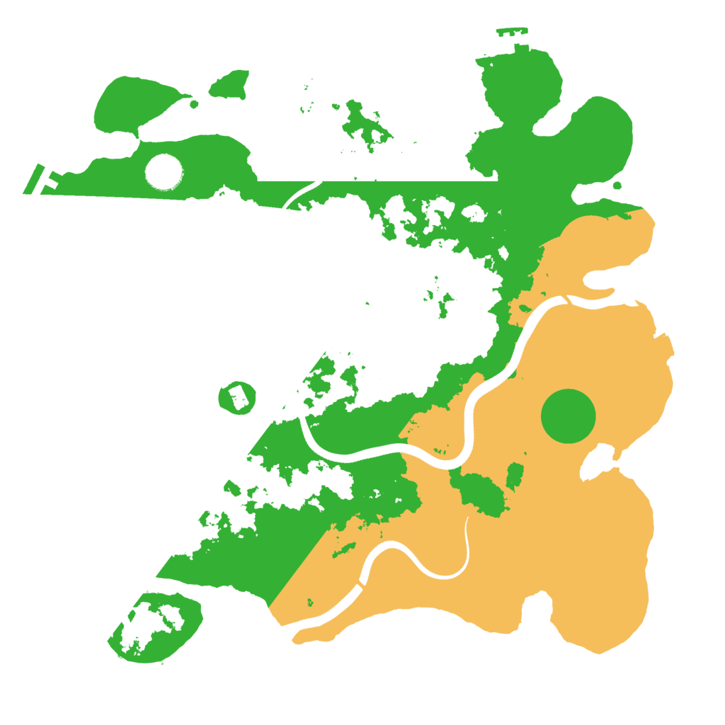 Biome Rust Map: Procedural Map, Size: 3500, Seed: 83492