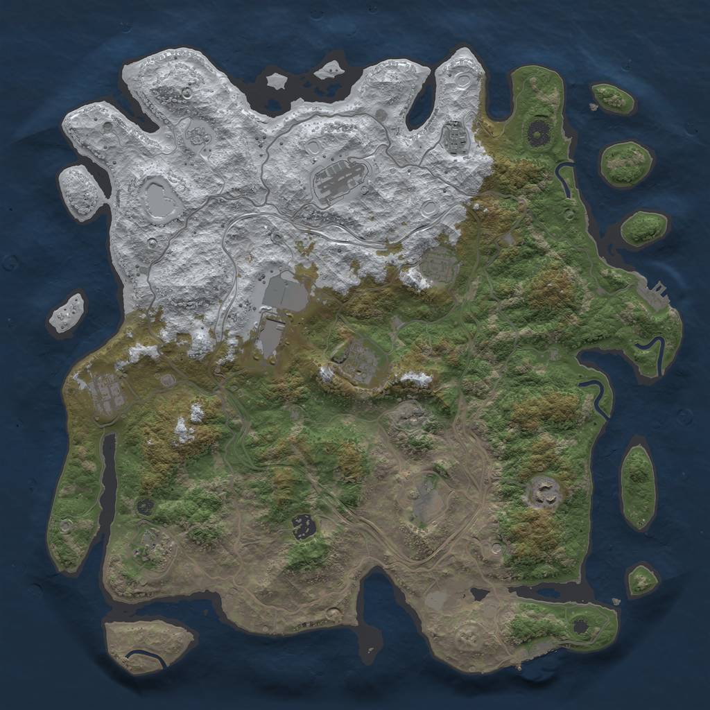 Rust Map: Procedural Map, Size: 4250, Seed: 15052022, 19 Monuments