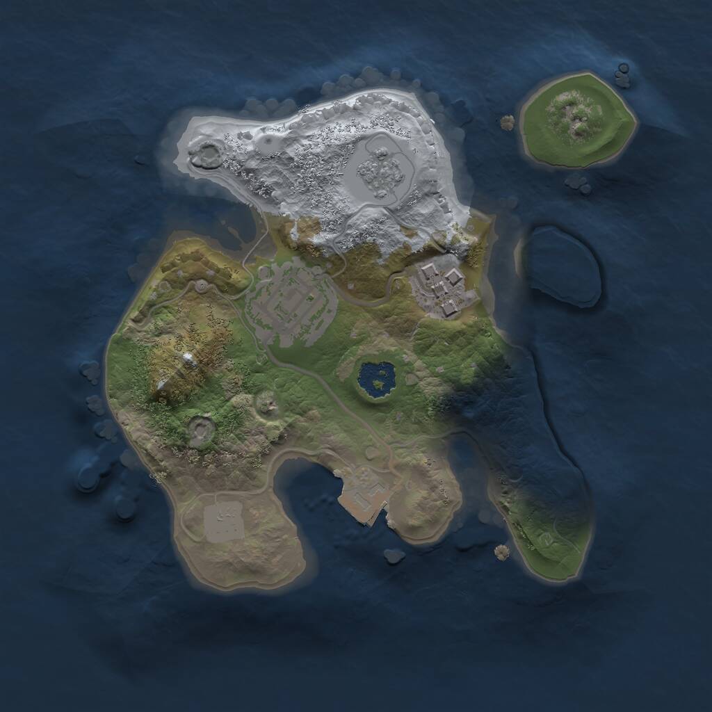 Rust Map: Procedural Map, Size: 1909, Seed: 1793957129, 4 Monuments