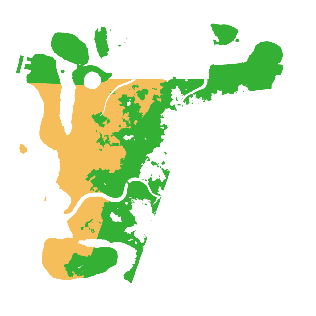 Biome Rust Map: Procedural Map, Size: 3500, Seed: 379259474
