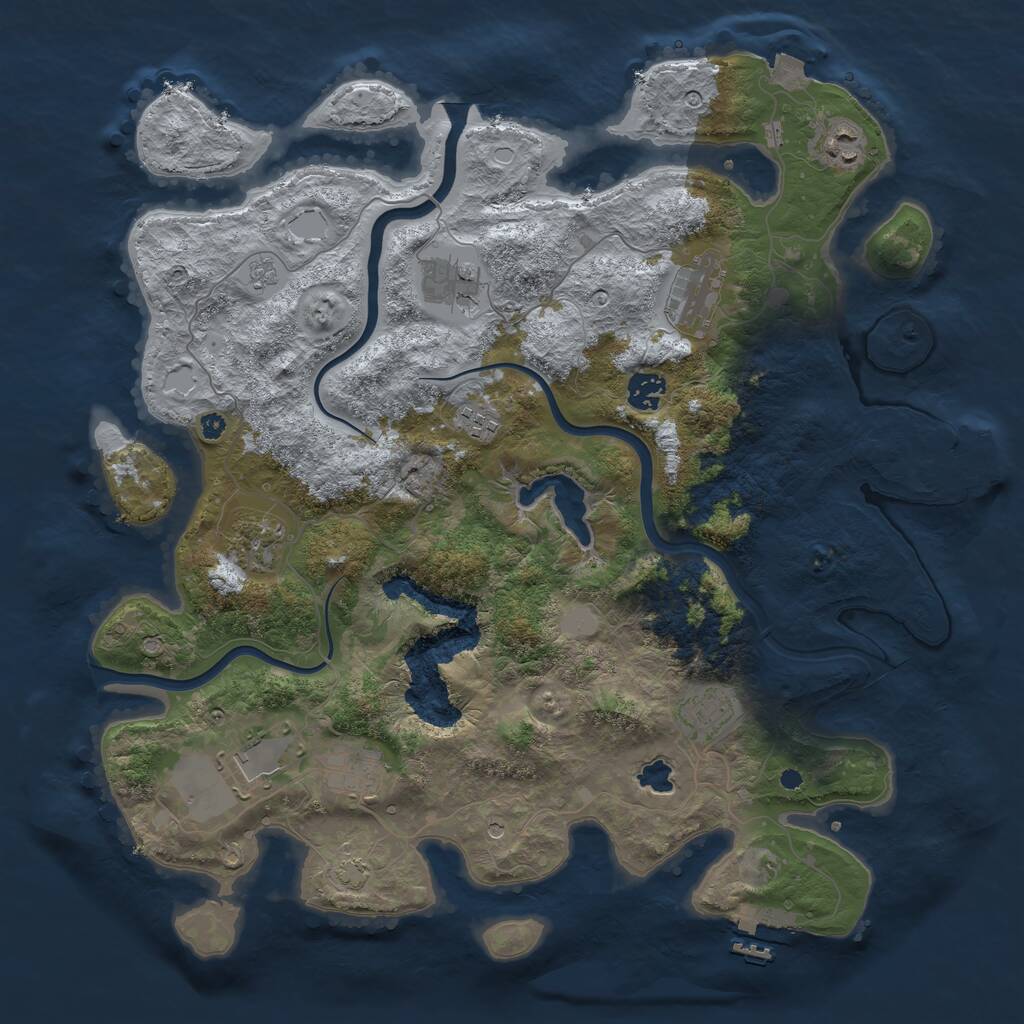Rust Map: Procedural Map, Size: 4000, Seed: 226627342, 15 Monuments