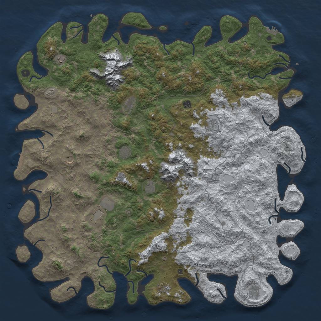 Rust Map: Procedural Map, Size: 6000, Seed: 1787021010, 20 Monuments