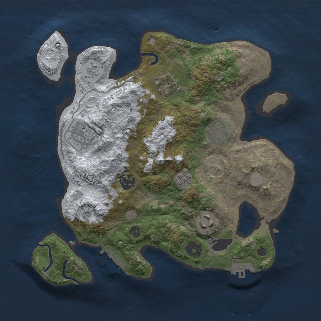 Rust Map: Procedural Map, Size: 3000, Seed: 300059, 15 Monuments