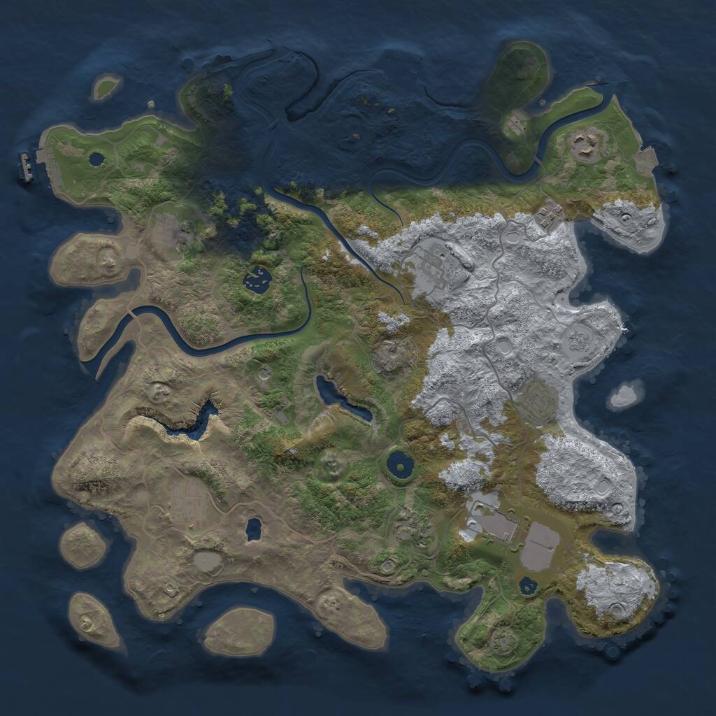 Rust Map: Procedural Map, Size: 4000, Seed: 1475477703, 15 Monuments