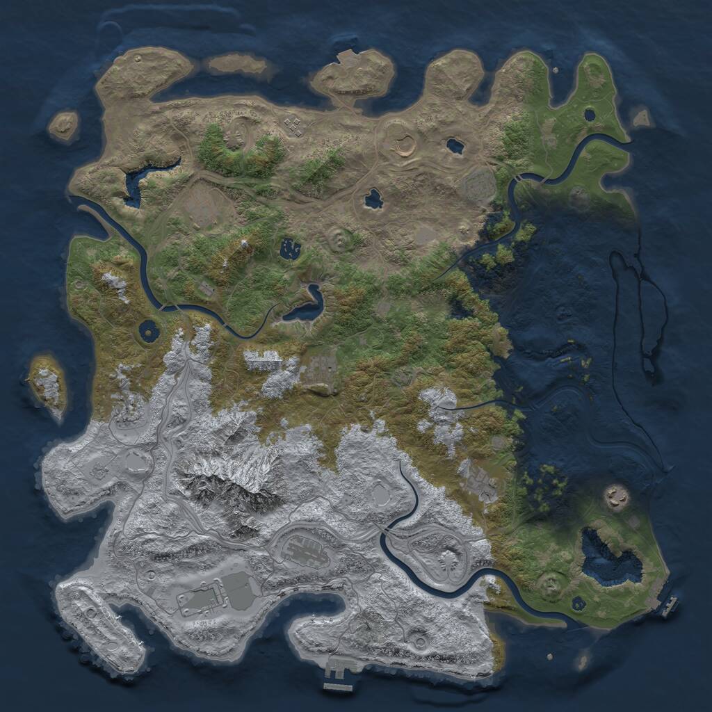 Rust Map: Procedural Map, Size: 5002, Seed: 2147483647, 17 Monuments