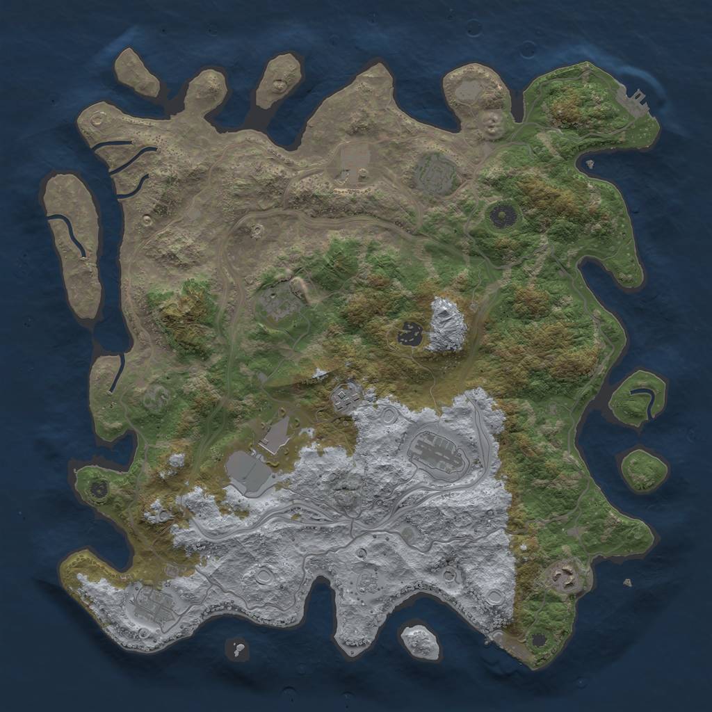 Rust Map: Procedural Map, Size: 4250, Seed: 7759, 18 Monuments